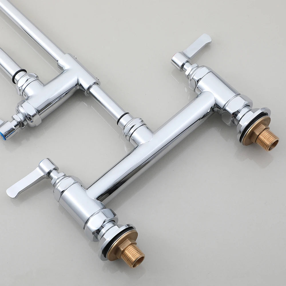 KEMAIDI Commercial Kitchen Faucet with Pull Down Sprayer Industrial Pre Rinse Spring Faucets Mixer for Kitchen Multi-Functional