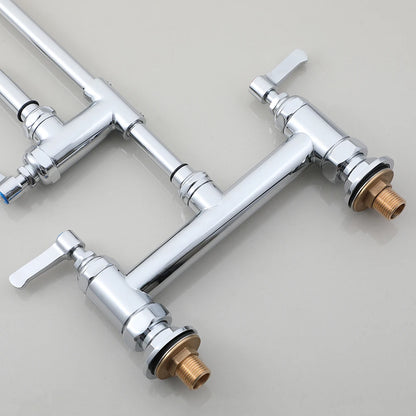 KEMAIDI Commercial Kitchen Faucet with Pull Down Sprayer Industrial Pre Rinse Spring Faucets Mixer for Kitchen Multi-Functional