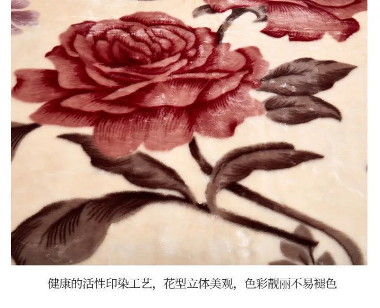 150x200cm Raschel Blanket Thick Double-layer Soft Plush Quilt Double Sided Velvet Winter Dormitory Office Sofa Warm Bed Sheet.