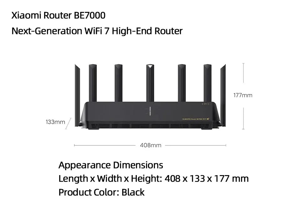Original Xiaomi Mi Router BE7000 Tri-Band WiFi Repeater VPN 1GB Mesh USB 3.0 IPTV 4 X 2.5G Ethernet Ports Modem Signal Amplifier.