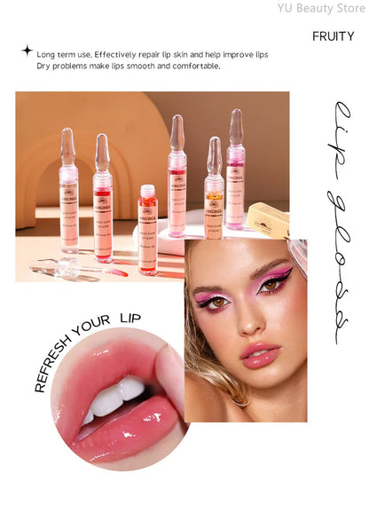 6 Colors Lip Plumping Gloss Instant Lip Plumper Extreme Volume Serum Oil Moisturizing Sexy Plump Lips Korean Makeup Products.