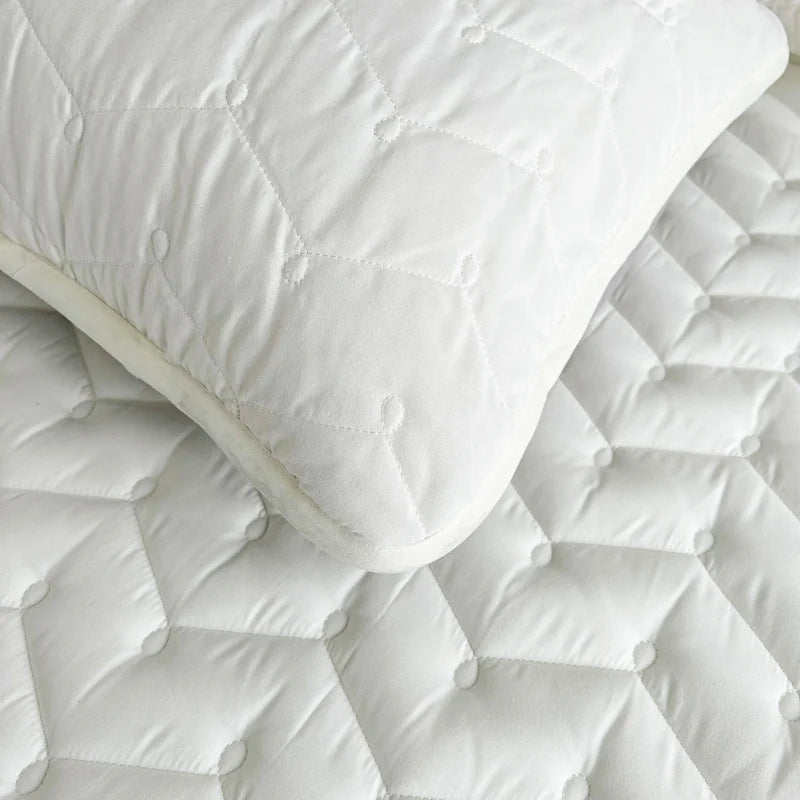 3pcs Waterproof Bedding Set 1pc Mattress Cover 2pcs Pillowcase Soft Comfortable Fitted Sheet Washable Durable Mattress Protector