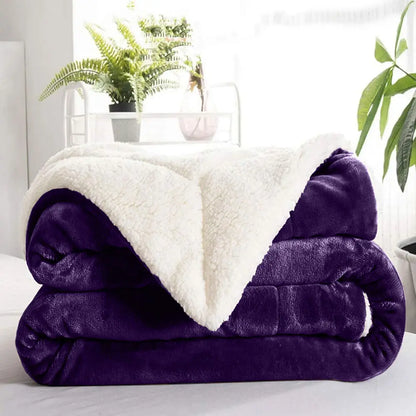 Sherpa Fleece Blanket Reversible Soft Fluffy Warm Large Sofa Bed Throw Blankets.