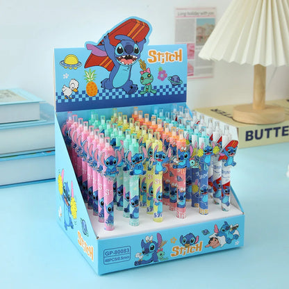 Disney Stitch 48 Stück Gelstift 0,5 mm Schwarz Neue Cartoon Hochwertige süße Studenten lernen Schreibwaren Bürobedarf Geburtstagsgeschenk.