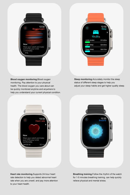 DT Ultra 3 Smartwatch Amoled Screen 4GB MP3 MP4 Player Bluetooth Network Sharing APP Store ChatGPT Smart AI Watch Men Sportwatch