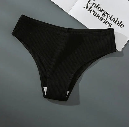 4PCS/Set Summer Solid Color Cotton Panties Female Underpants Sexy Panties for Women Briefs Underwear Plus Size Pantys Lingerie.