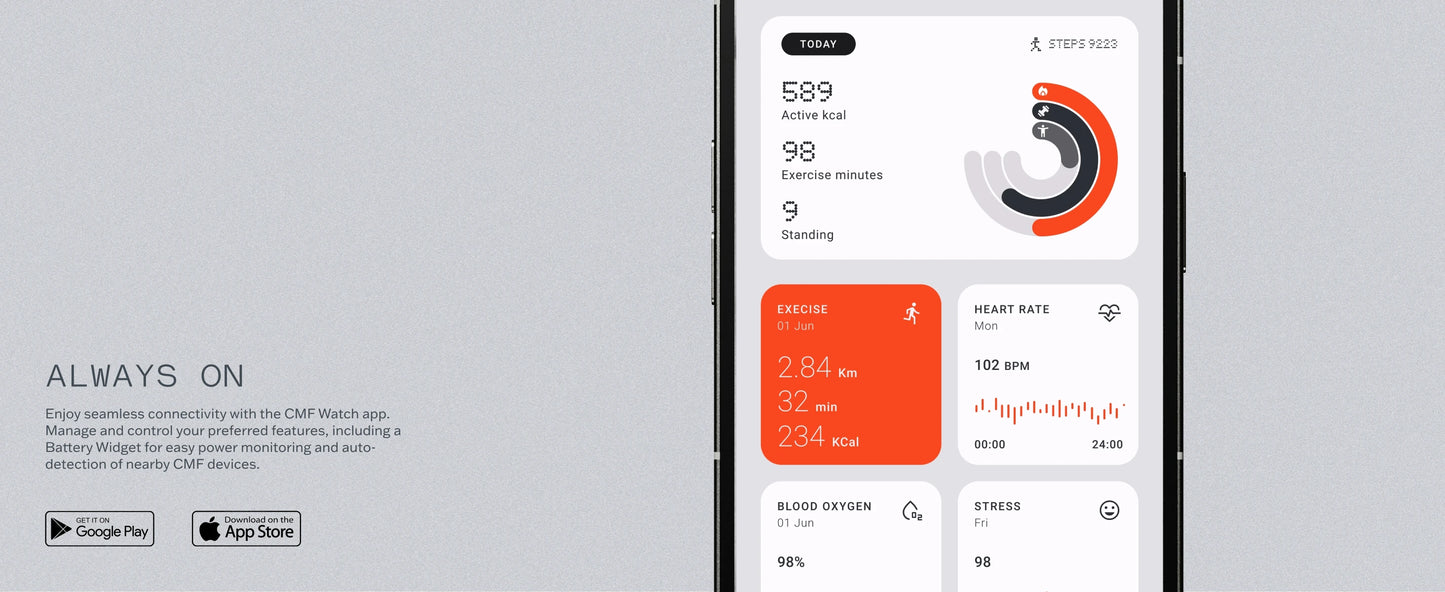 Global Version CMF by Nothing Watch Pro 2 1.32" AMOLED Display Bluetooth Calls with AI Noise Reduction CMF Watch Pro 2