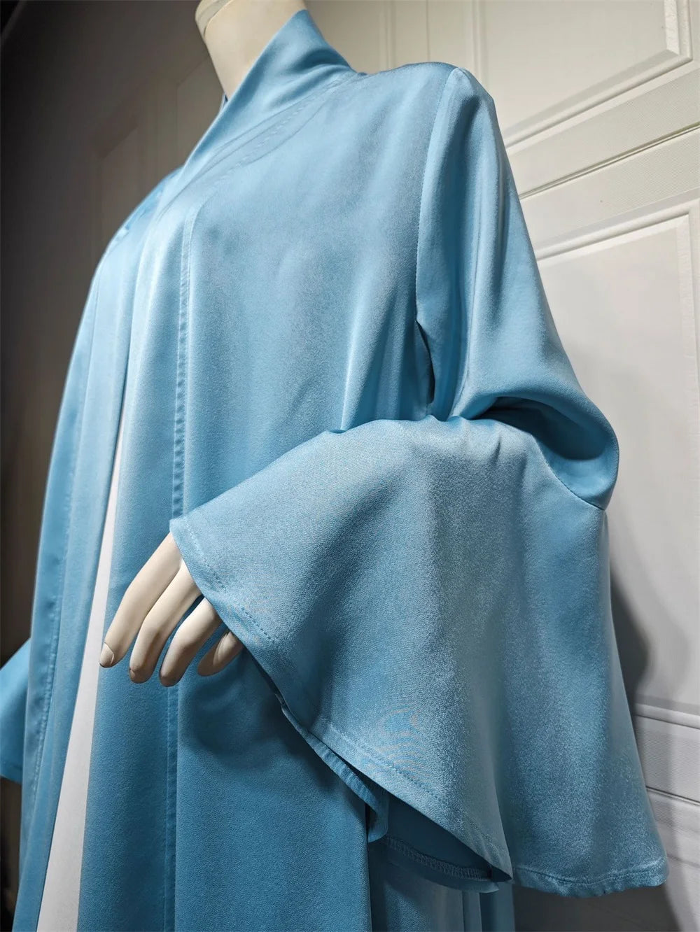 Siskakia Muslim Open Kimono Abaya For Moroccan Women Fashion Ruffle Sleeve Arab Dubai Clothing Jalabiyat Turkey Soft Gulf Robe