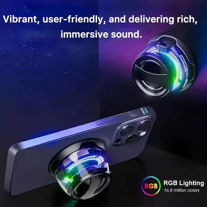 G200 Magnetic Portable Bluetooth 5.3 Speaker Mini Sound Box Multifunctional LED Color Light Stereo Soundbar Wireless Loudspeaker