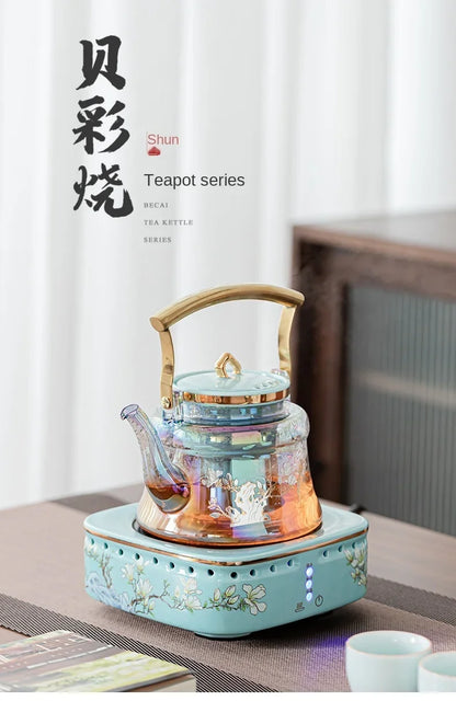 220V High-Temperature Resistant Electric Tea Stove & Tea Kettle Set for Home Use A.