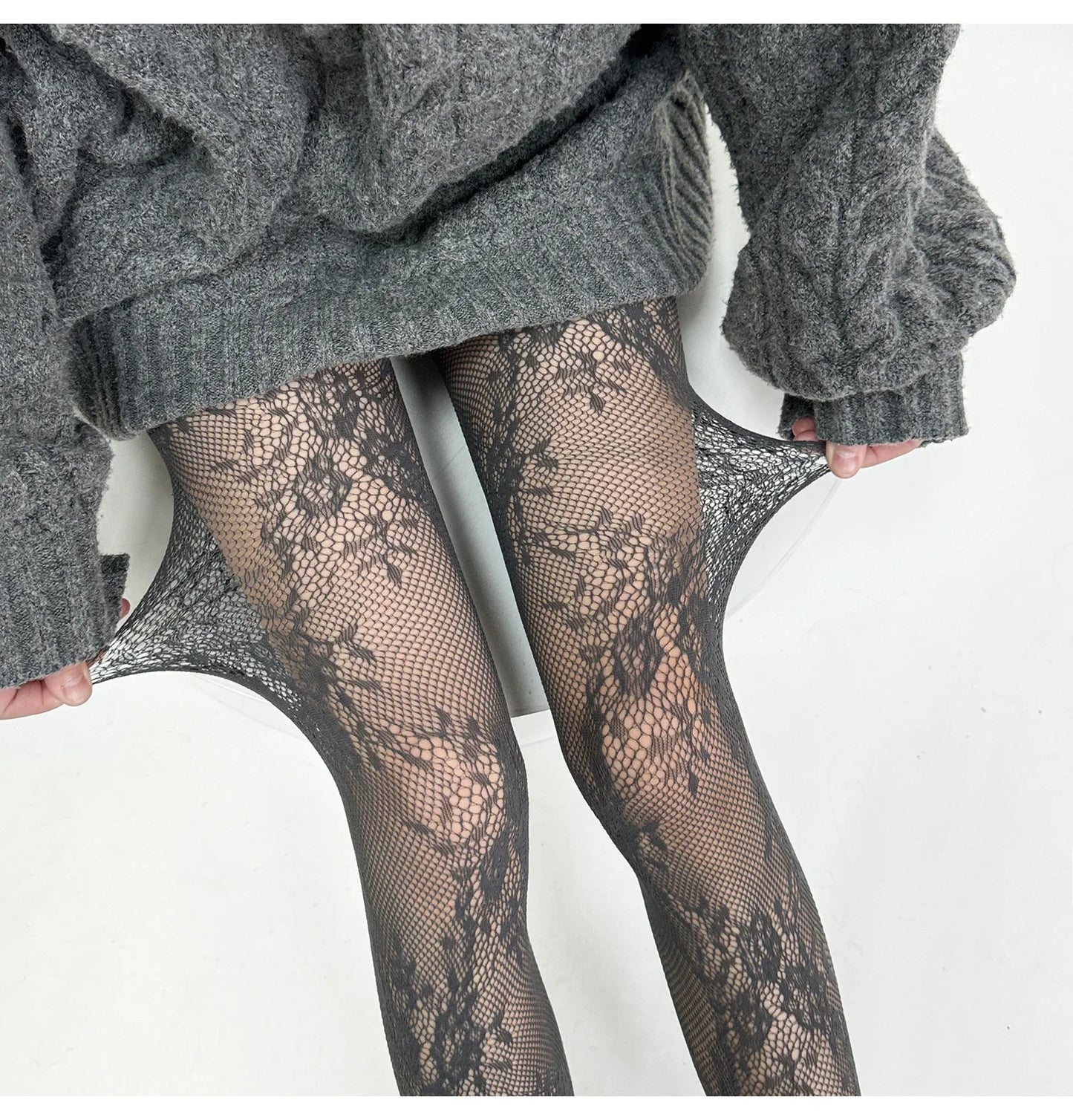 2025 New Tights Women Sexy Lace Floral Thigh High Stockings Pantyhose Lingerie Hosiery Mesh Fishnet Stockings Women Tights