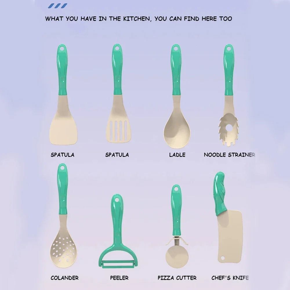 Kids Kitchen Toys Set 92/69/59 PCS Play Kitchen Accessories Kit with Play Pots Pretend Food Cooking Toy Toddler Girls Boy Gift.