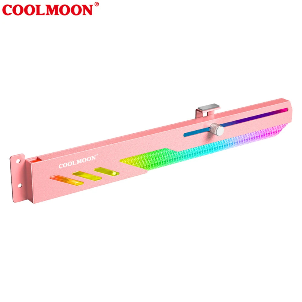 Customized Video Card Stand GT8 Horizontal Graphics Card Bracket 5V 3Pin ARGB GPU VGA Holder Desktop PC Case DIY Accessories.
