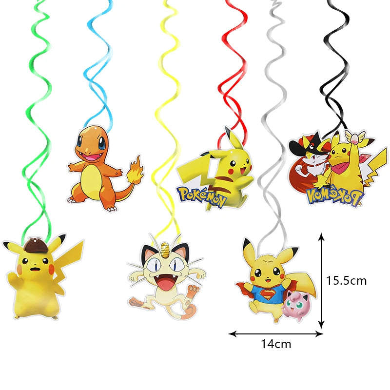 Pokemon Geburtstag Party Dekoration Neue Ligntning Pikachu Ballon Kid Event Liefert Einweg Geschirr Banner Hintergrund Platte