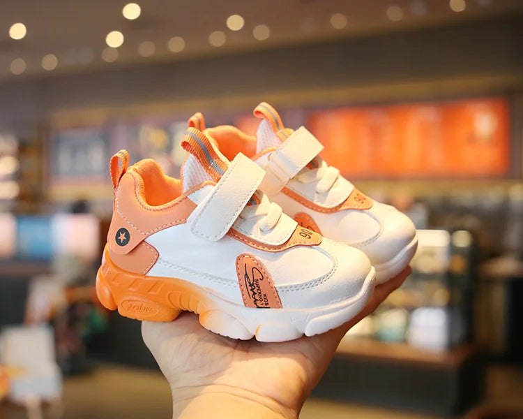 Size 20-31 Children Wear-resistant Casual Sports Shoes Baby Anti-slip Toddler Shoes Girls Boys Kids Soft Bottom Running Sneakers.