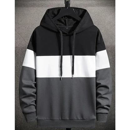 Men's Hoodies Fashion 3D Color Block Print Sweatshirts For Men Casual Simple Style Oversized Pullover Autumn and Winter Clothing.
