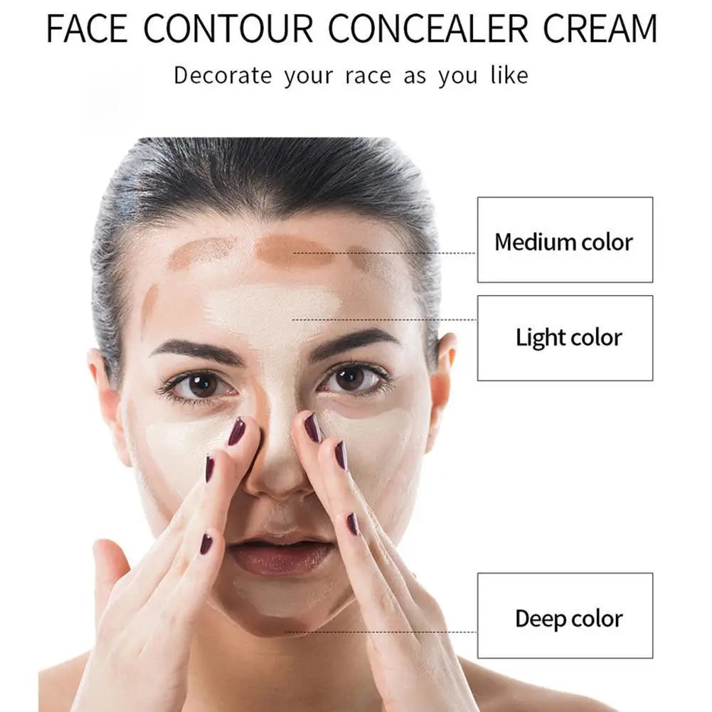 Concealer Cream Oil Control Liquid Foundation Women Face Makeup Korean Cosmetics Long Lasting Contour Gel.