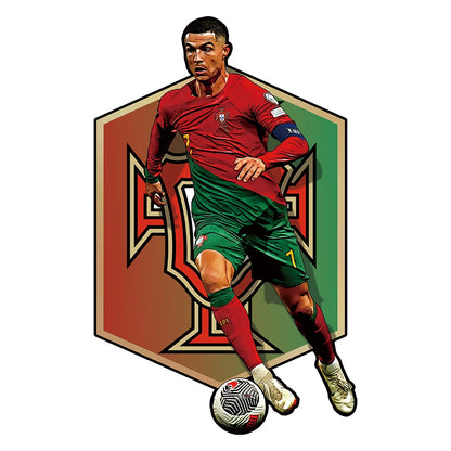 Soccer Player Wooden Puzzle for Football Fan Sports Star Wood Jigsaw Advanced Difficulty A3 A4 Size Puzzles.