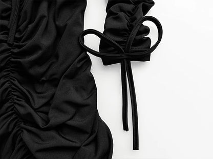 Arctic Cat Frauen Herbst Winter Verband Kleid Frauen 2022 Sexy Off Schulter Lange Hülse Dünne Elastische Bodycon Party Kleider Vestidos