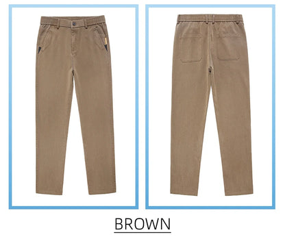 Men's Loose Straight Lyocell Wide Leg Trousers 2025 Autumn Winter Drape Comfortable Versatile Casual Pants Plus Size 5XL.