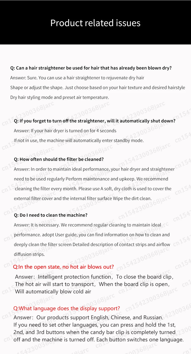 220V Professional Hair Straightener Hair Dryer Heat-Up Flat Negative Ion Iron Lasting Styling Straightener 2 in 1 With display