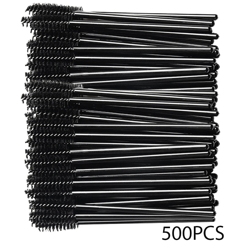 500/1000PCS Eyelashes Brushes Set Wholesaler Disposable Lash Mascara Brush Lashes Extension Eyebrow Wands Applicator Makeup Tool.