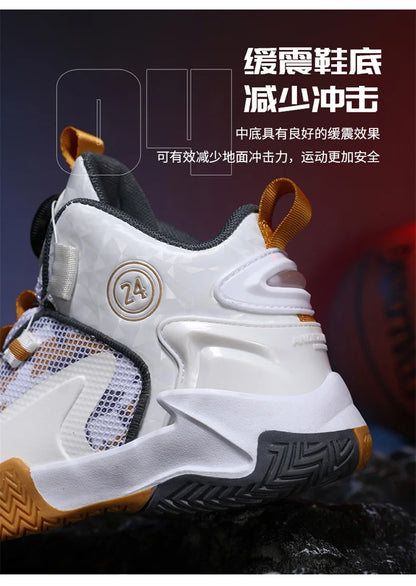 Kids Basketball Shoes Boys Sneakers Non-slip Child Trainer Basket Shoes Outdoor Children Sport Shoes.
