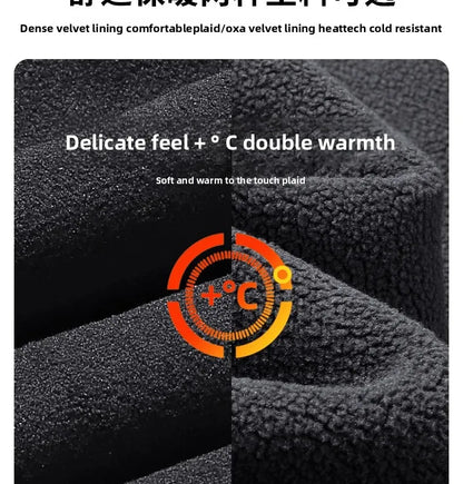 Men's Plus Size Pants Thickened Fleece Lined Thickened Autumn Winter Casual Trousers Loose Warm Outerwear Cold Proof Clothing.