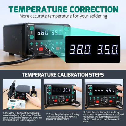 YIHUA T12 Lötkolben Station Kit Schnelle Heizung Schweißen Für SMD PCB Reparatur Werkzeuge Elektronische Auto-schlaf Hor Air rework Station