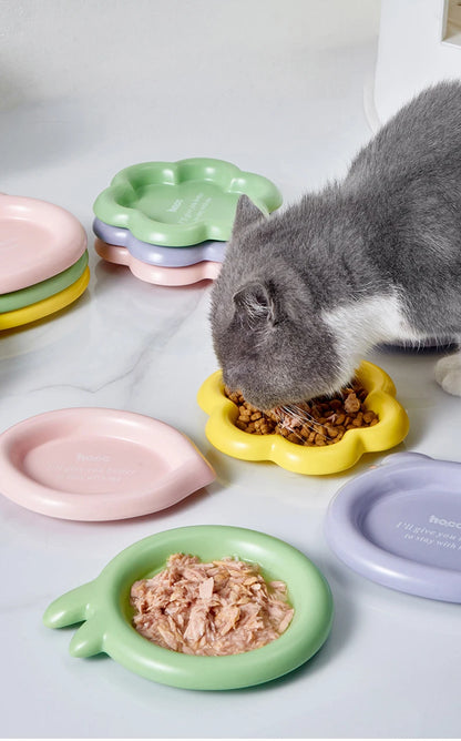 Cat Ceramic Food Basin Pet Small Size Canned Snack Feeding Dish Bowls Puppy Cute Eating Feeders Kitten Supplies.