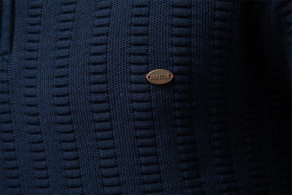 AIOPESON Luxury Striped Pullover Men Old Money Style Cotton Knitwear Thick Warm Crew Neck Winter Social Sweater Male.