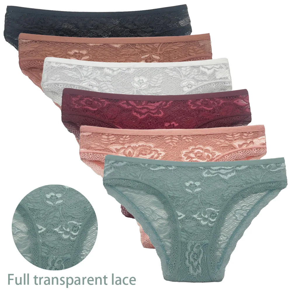 Cotton Briefs Lady 5 PCS/SET Lace Panty Underpants Seamless Panties For Women Lingerie
