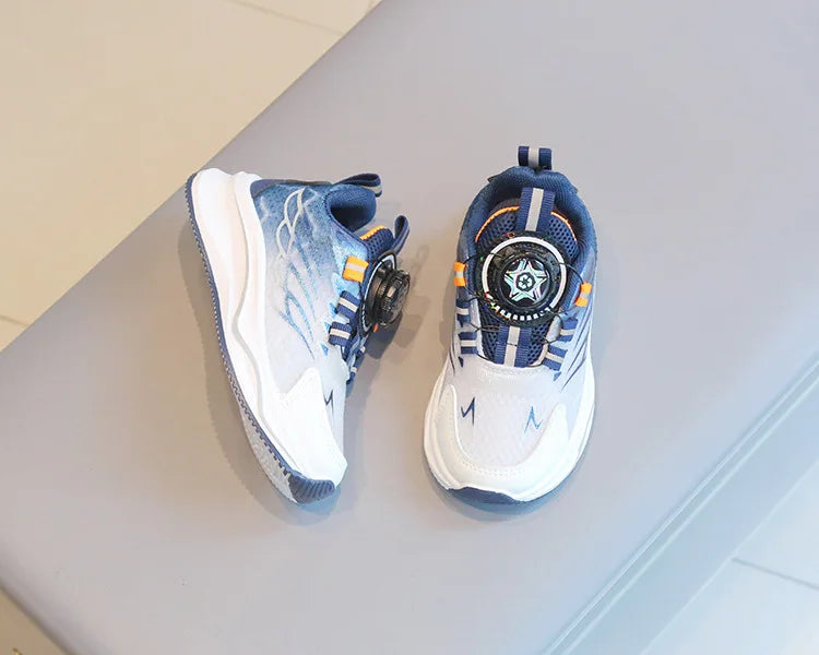 Tenis Child Shoe Casual Sneaker for Boy Kid Shoe for Girl Rotating Buttons Running Shoe for Girl Soft Sole Mesh Braeathable Shoe.