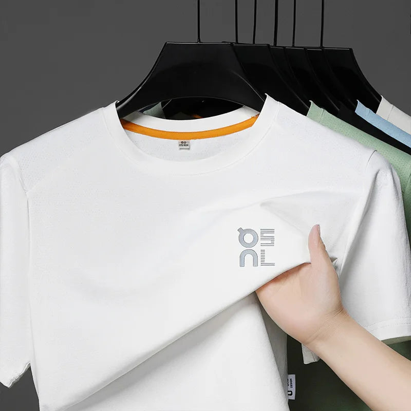 Designer Brand Men's Printed O-neck T-shirt Fashionable Casual Sports Short Sleeved Breathable Cool Luxurious Top Men's Clothing.