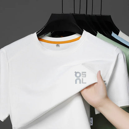 Designer Brand Men's Printed O-neck T-shirt Fashionable Casual Sports Short Sleeved Breathable Cool Luxurious Top Men's Clothing.