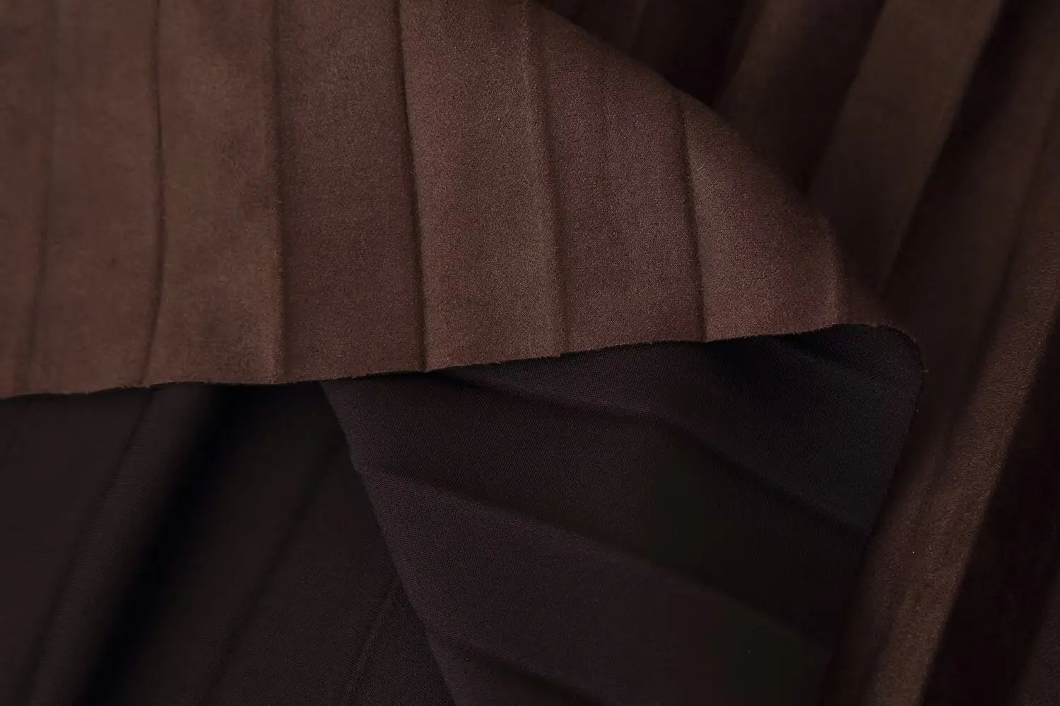 European and American style autumn new fashion trend casual simple women's matching belt suede effect pleated midi skirt.