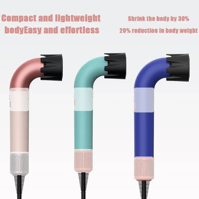 Hair dryer, 1400W high power, quick drying, lightweight body, low noise, comes with multiple types of air nozzles..