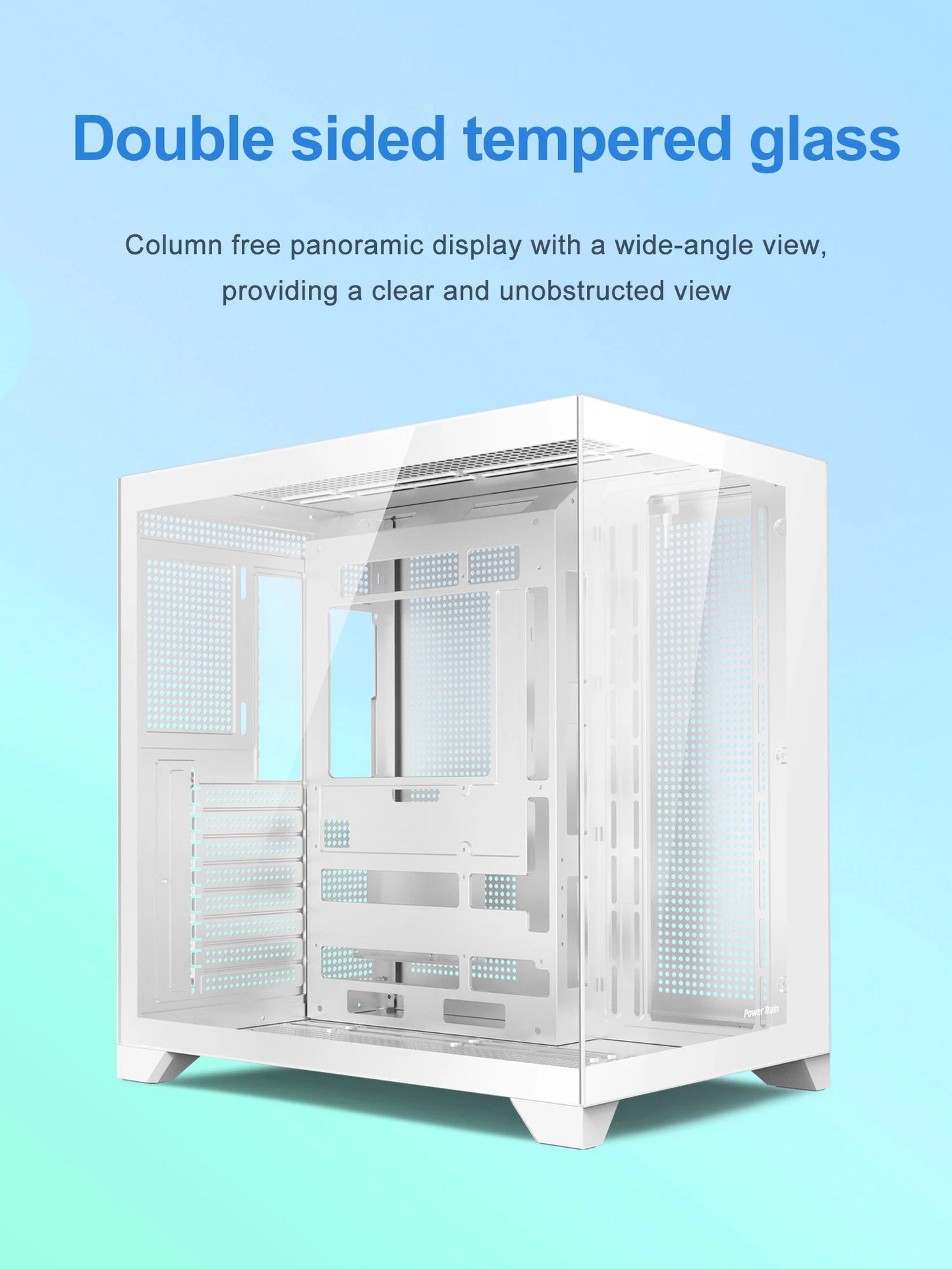 Power Train Dream PRO Seaview Room Chassis ATX Desktop MATX Glass Side Transparent 360 Water Cooled Game Console Computer Case.