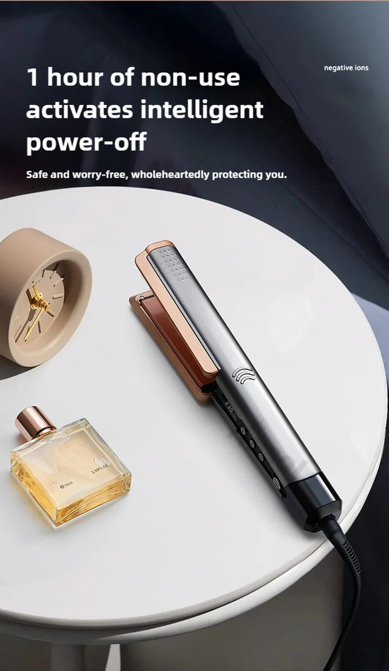 2 in 1 Hair Straightener Curling Ionizer with LCD Wide PanelProfessional Ceramic Hair Straightener with adjustable temperature.
