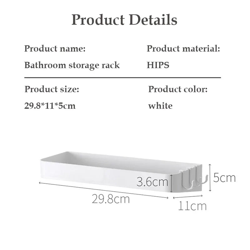 Badezimmer Kosmetik Regal Weiß Selbstklebende Toilette Körperwäsche Shampoo Organisation Regale Lagerregale Stützhalter