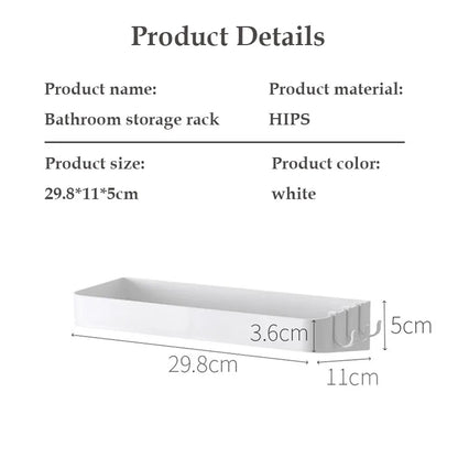 Badezimmer Kosmetik Regal Weiß Selbstklebende Toilette Körperwäsche Shampoo Organisation Regale Lagerregale Stützhalter