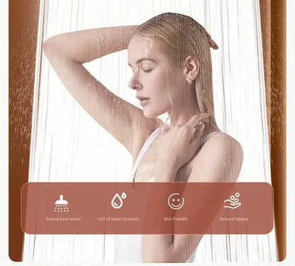 25cm Top Spray Large Water Volume Booster Shower Head Pressurized Single Head Home Bathroom Shower Head Set