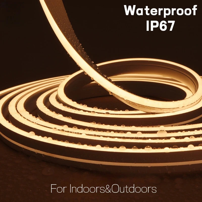 4x8mm Super Thin LED Neon Strip Light DC12V Flexible Waterproof Silicone Tube Diffuser Recessed Cabinet Bedroom Tape Neon Lights.