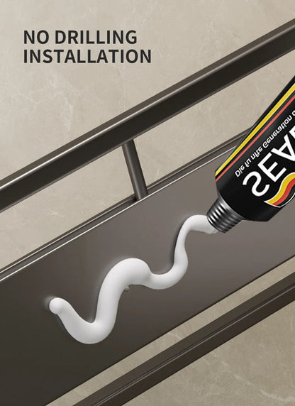 Bad Regal Make-Up Lagerung Organisatoren Aluminium Dusche Shampoo Handtuch Rack Regale Kein Bohrer Wand Regal Bad Zubehör