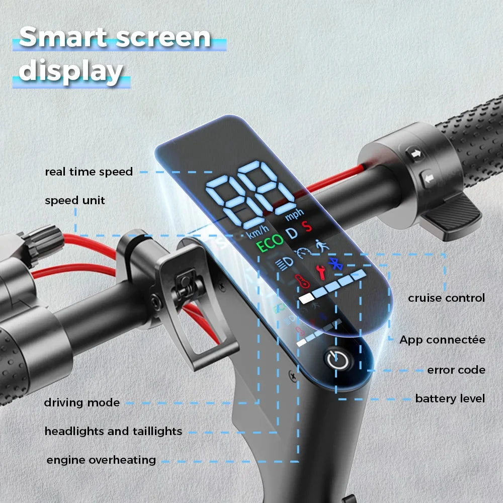 iScooter W7 Foldable Adult Electric Scooter, E-Scooter, 35KM/H Electric Kick Scooter, 650W Skateboards, 36V 10.5Ah Kickboard.