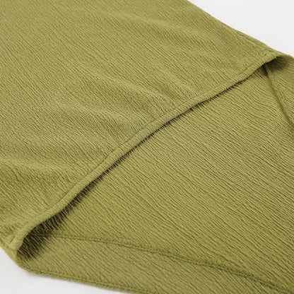 Tuularose Hanging Green Pants Set Sleeveless Backless Personality Temperament Commuter Two-piece Set Summer New Women Pants Set.