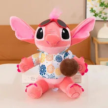20-40cm Anime Cartoon Pink Angel Series Lilo & Stitch Doll Cute Hug Duck Stitch Plush Toy Soft Stuffed Kawaii Kid Birthday Gift.