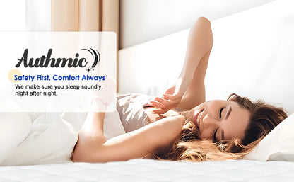 AUTHMIC Matratze – Taschenfederung, 7-Zonen-adaptive Unterstützung, 25 cm dick, atmungsaktiv und hautfreundlich, mittelfestes Gefühl, ruhiger Schlaf