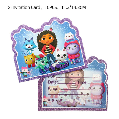 Disney Gabby Puppenhaus Geburtstag Party Dekoration Ballon Servietten Kinder Einweggeschirr Thema Party Supplies Kinder Geschenke