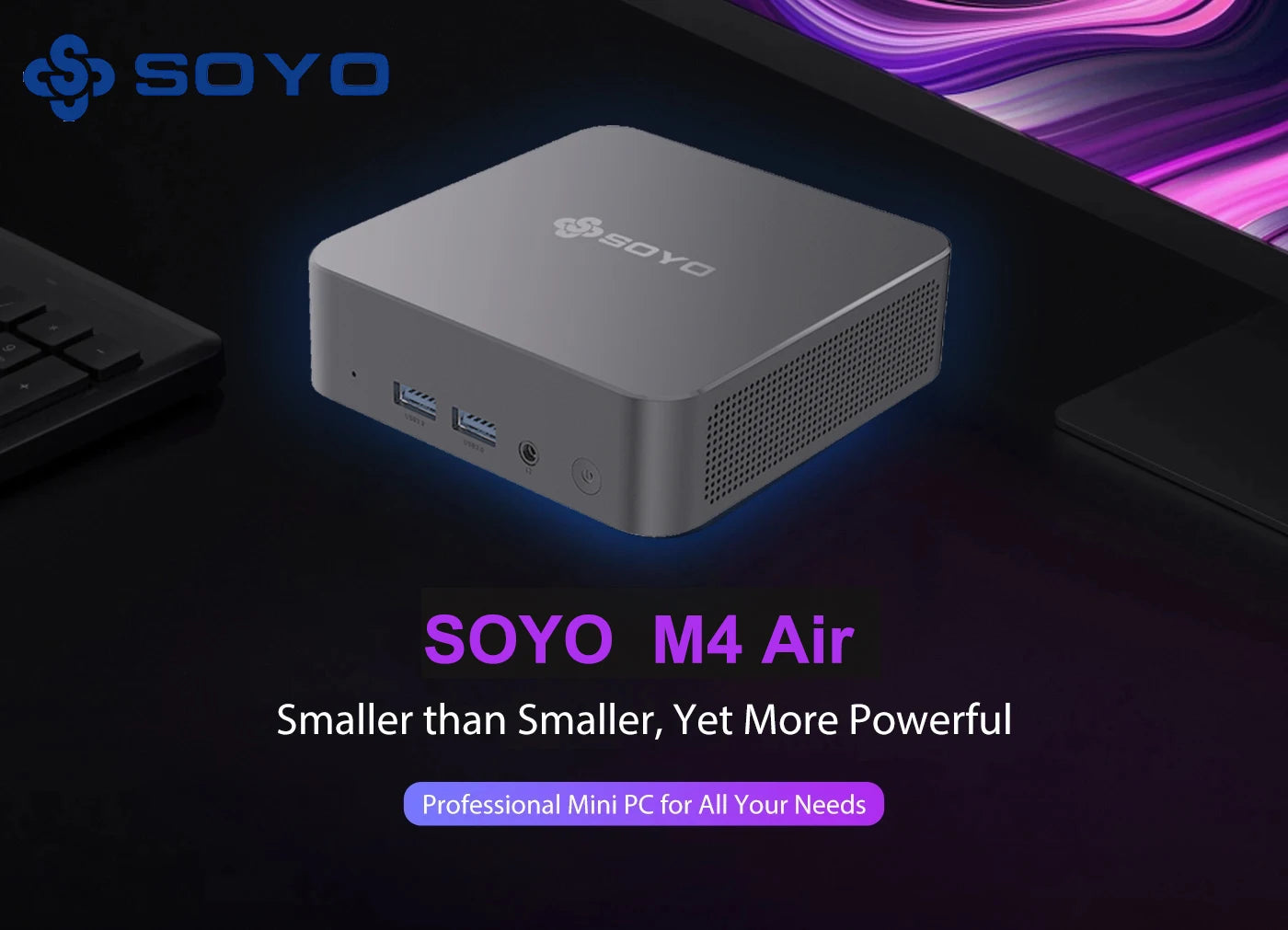 Mini PC SOYO M4 Air Intel Alder Lake N95 MiniPC Computer PC Win11 Pro Mini PC DDR4 16GB RAM 512GB ROM WiFi5 BT5.0 Desktop.